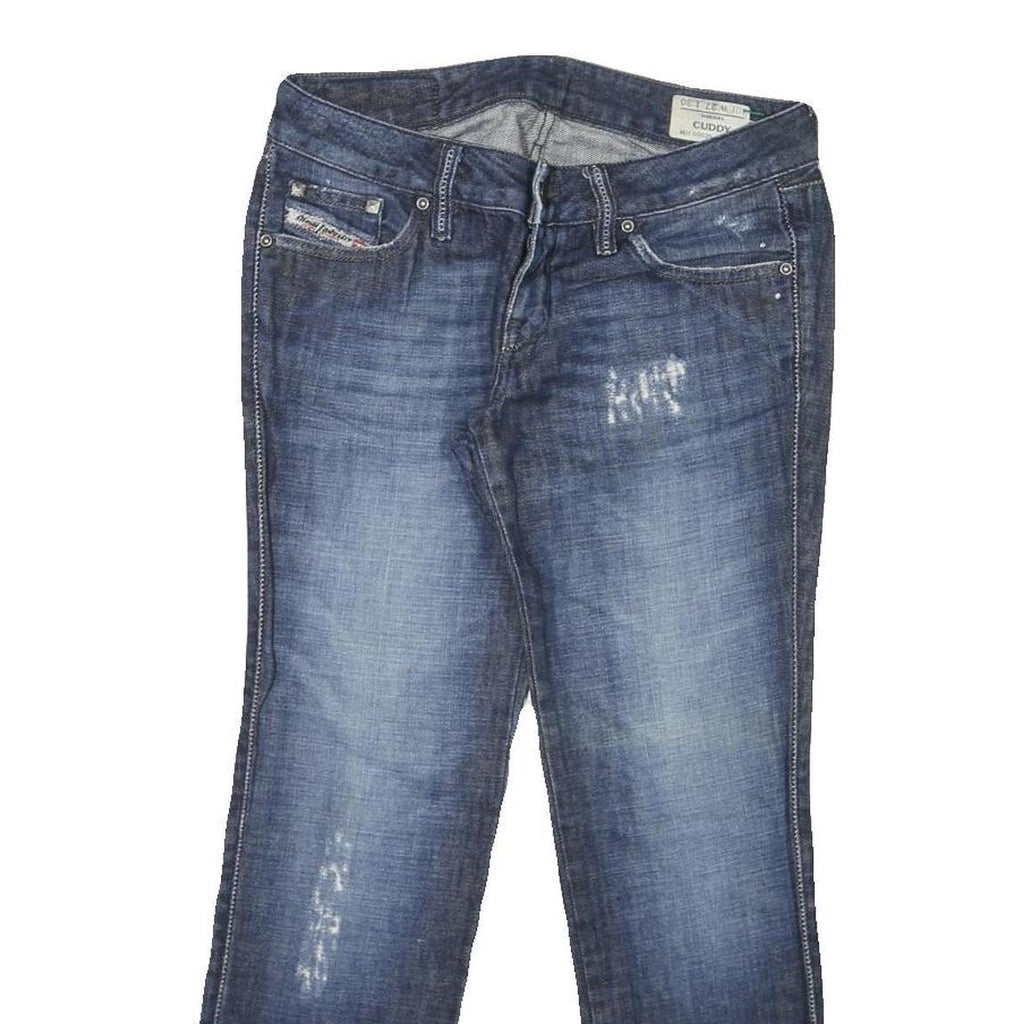 DIESEL Womens Jeans Blue Regular Straight Denim Medium W28 L25 Stylish Zip