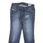 DIESEL Womens Jeans Blue Regular Straight Denim Medium W28 L25 Stylish Zip