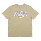 NBA Mens Beige Los Angeles Lakers Graphic T-Shirt XL Short Sleeve Crew Neck