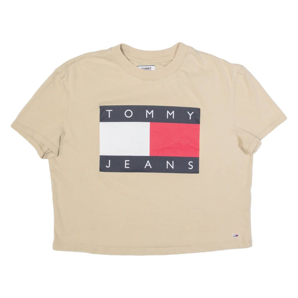 TOMMY JEANS Cropped Womens T-Shirt Beige M