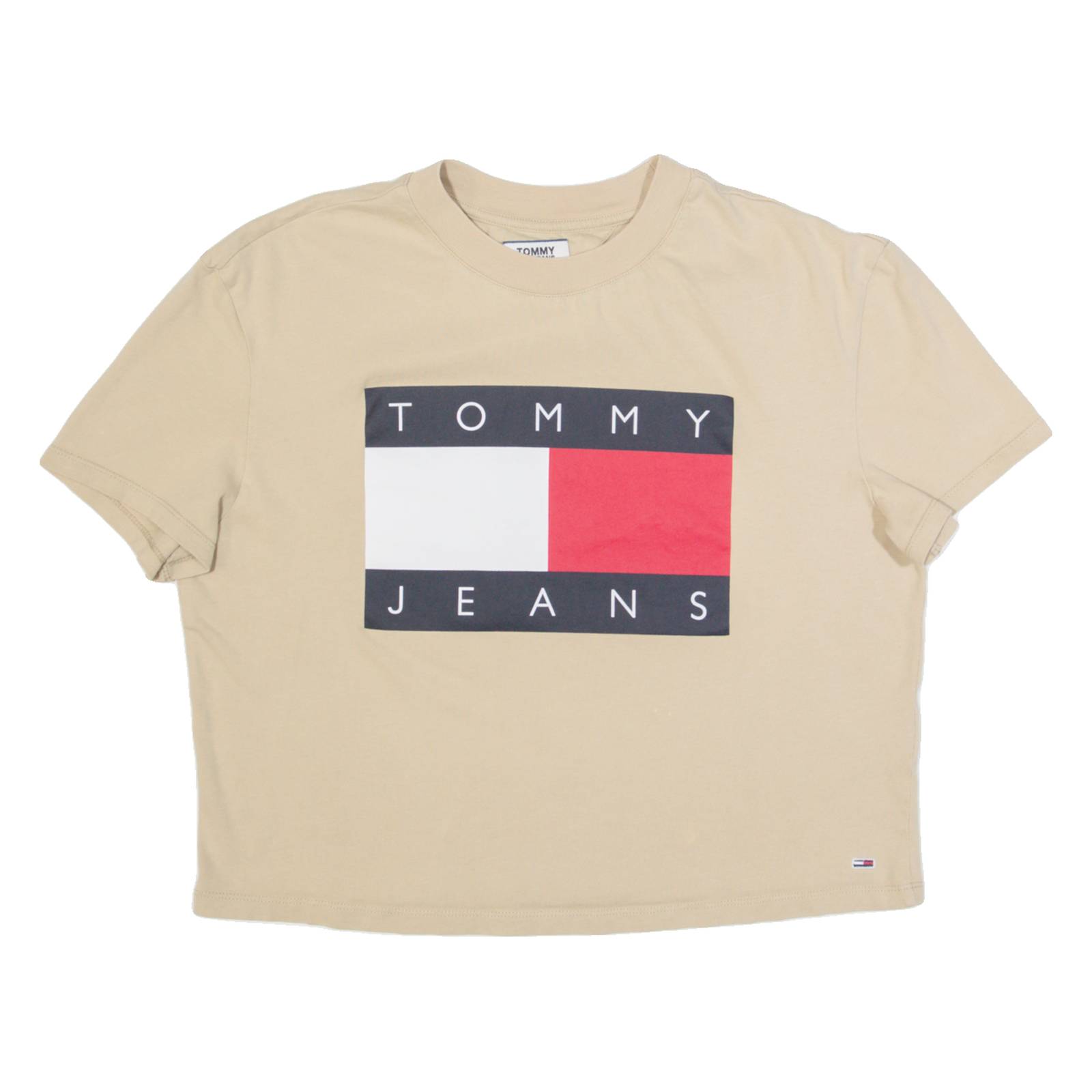 TOMMY JEANS Cropped Womens T-Shirt Beige M