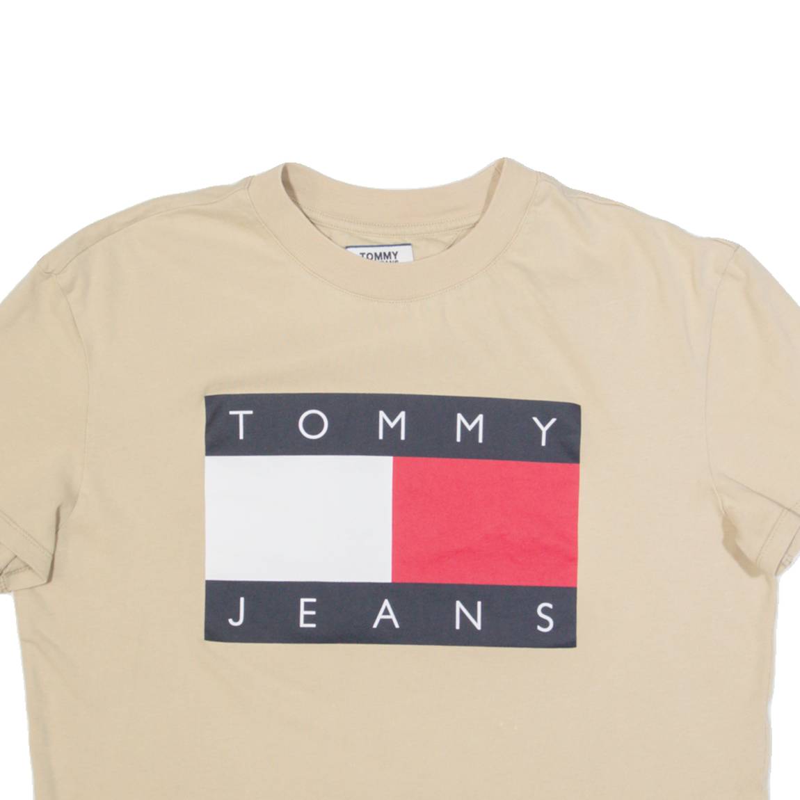TOMMY JEANS Cropped Womens T-Shirt Beige M