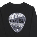HARRIS LEWIS Mens Black King Of Music Crew Neck L Cotton Blend Sweatshirt