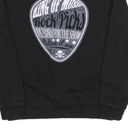 HARRIS LEWIS Mens Black King Of Music Crew Neck L Cotton Blend Sweatshirt