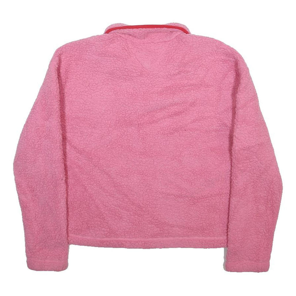 TOMMY JEANS Womens Pink & Red Patterned Pullover Crew Neck Chunky Knit S Tommy