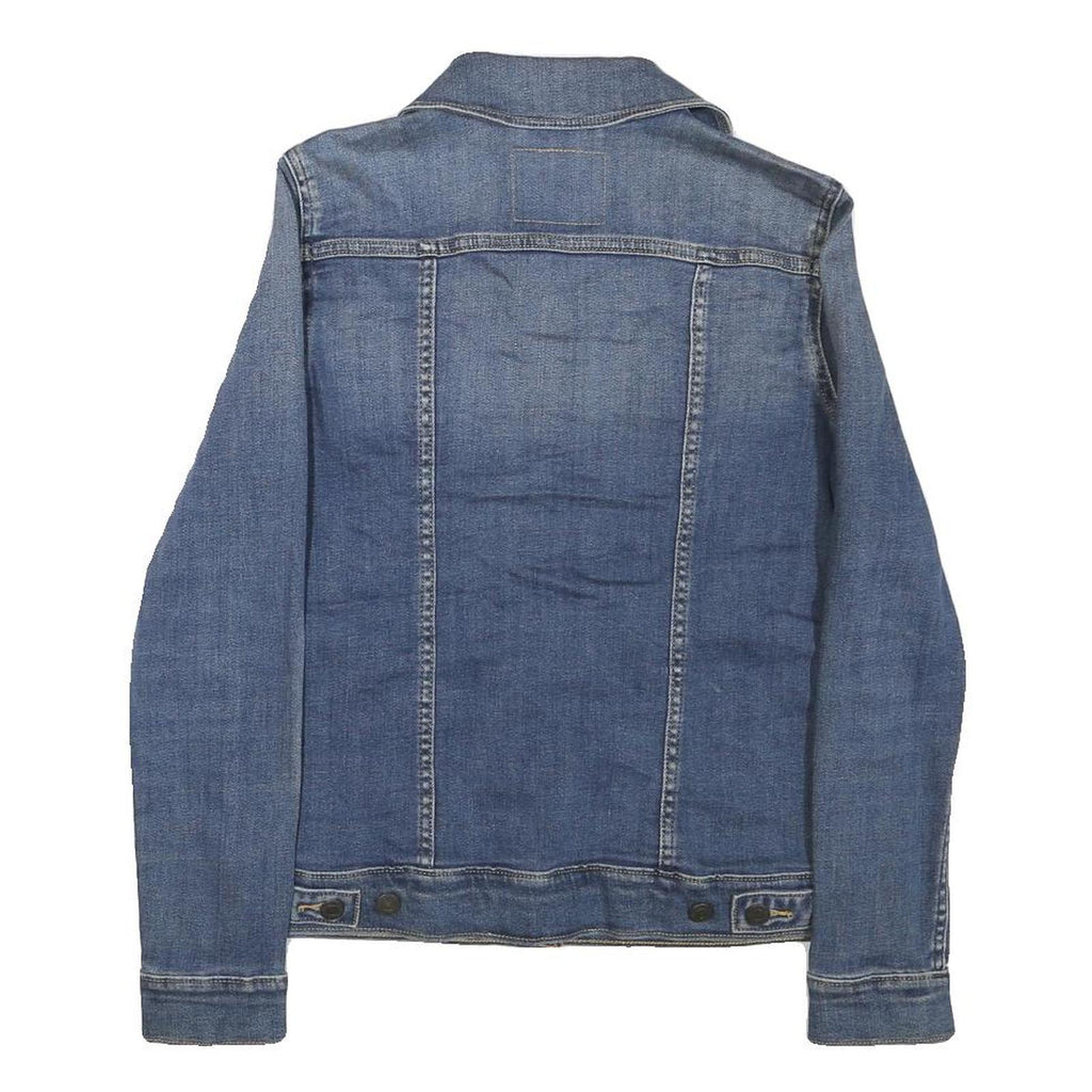LEVI'S Womens Blue Denim Jacket S Cotton Blend Button Closure Classic Fit