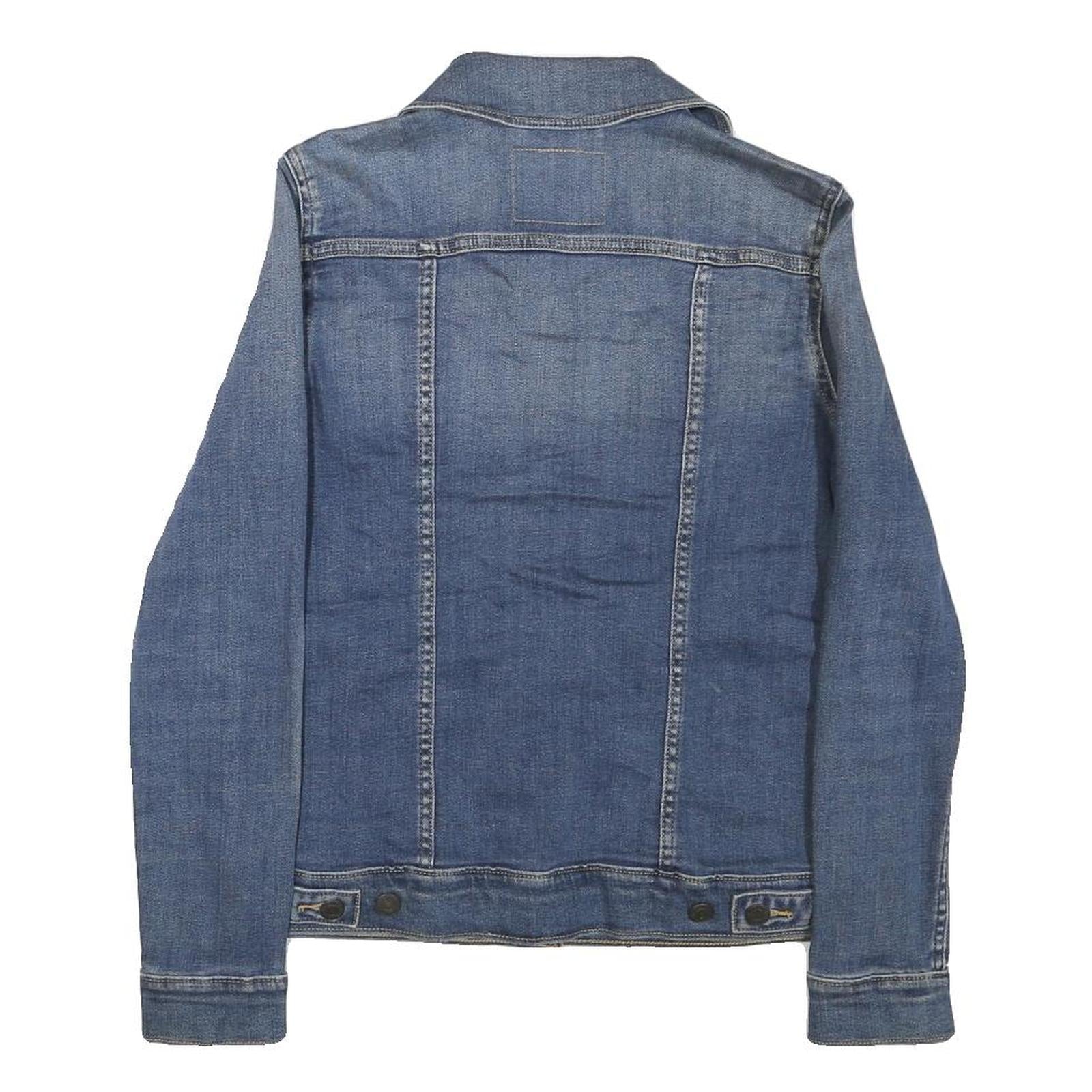 LEVI'S Womens Blue Denim Jacket S Cotton Blend Button Closure Classic Fit