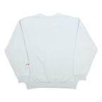 ELLESSE Womens White Cotton Blend Crew Neck S Sweatshirt Logo Embroidered