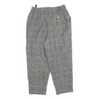 Womens Wool Regular Checked Trousers W26 L22 Zip Closure Classic Fit Tailored