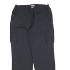 SWITCHER Mens Polyester Blend Black Relaxed Cargo Trousers W36 L30 Zip Pocket