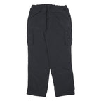 SWITCHER Mens Polyester Blend Black Relaxed Cargo Trousers W36 L30 Zip Pocket