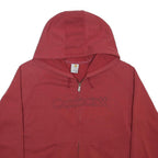 CARHARTT Womens Red 2XL Zip-Up Hoodie Cotton Blend Casual Sweatshirt