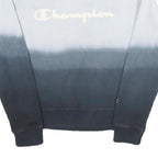 CHAMPION REVERSE WEAVE Womens Blue & Black Crew Neck S Ombre Fade Sweatshirt