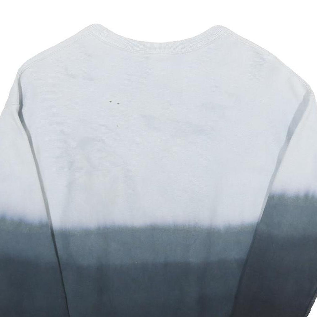 CHAMPION REVERSE WEAVE Womens Blue & Black Crew Neck S Ombre Fade Sweatshirt