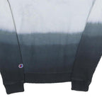 CHAMPION REVERSE WEAVE Womens Blue & Black Crew Neck S Ombre Fade Sweatshirt