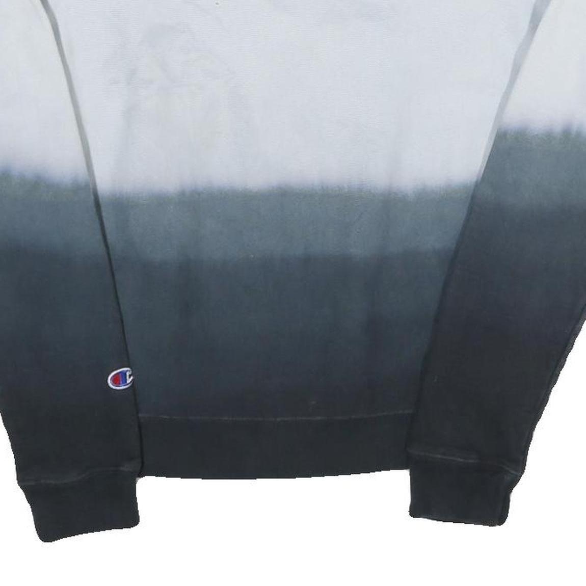 CHAMPION REVERSE WEAVE Womens Blue & Black Crew Neck S Ombre Fade Sweatshirt