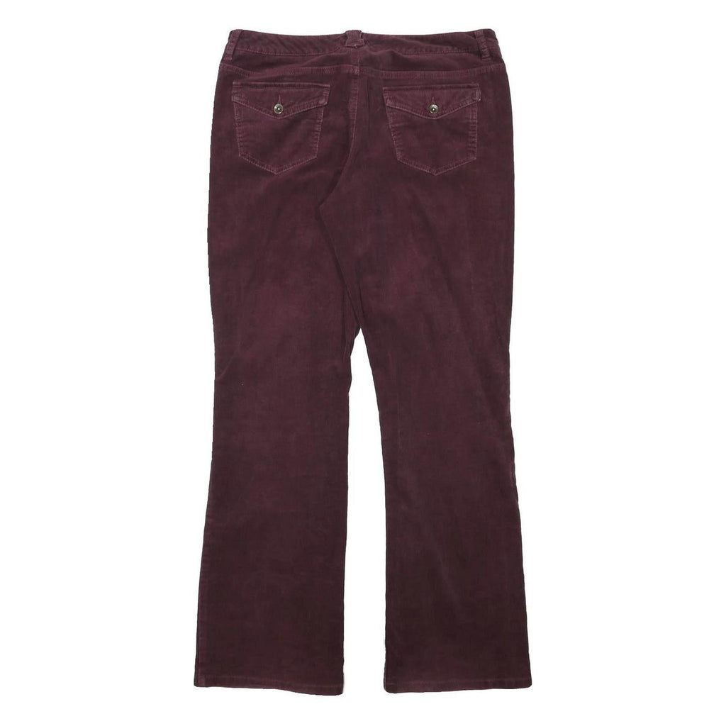 TOMMY HILFIGER Womens Cotton Blend Burgundy Regular Straight Trousers W31 L31