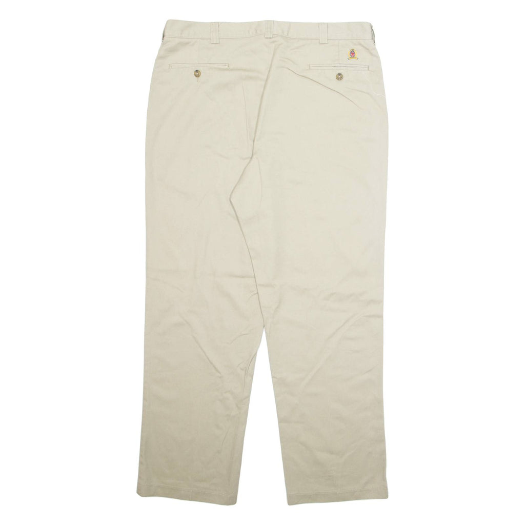TOMMY HILFIGER Chino Workwear Mens Trousers Beige Regular Straight W38 L30