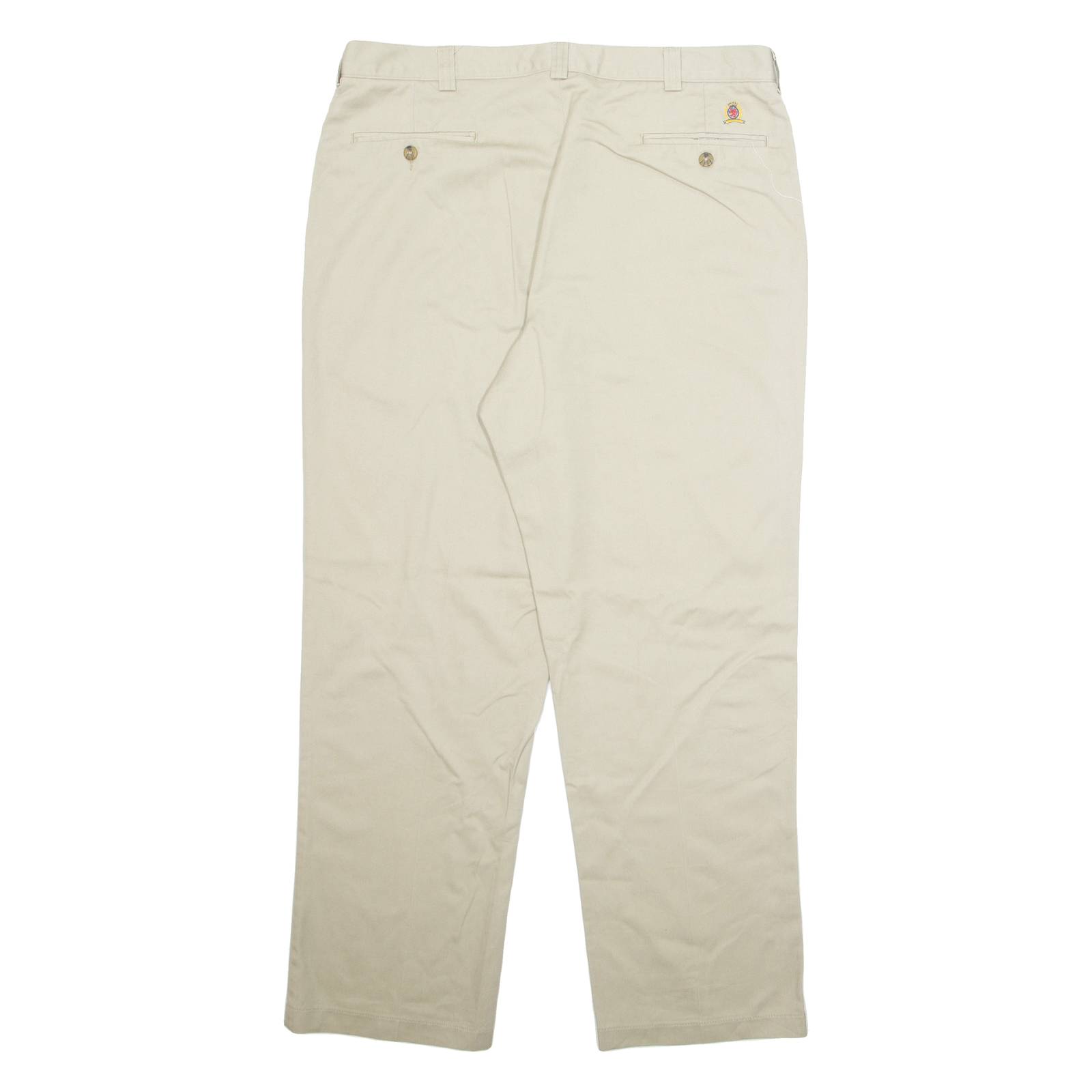 TOMMY HILFIGER Chino Workwear Mens Trousers Beige Regular Straight W38 L30