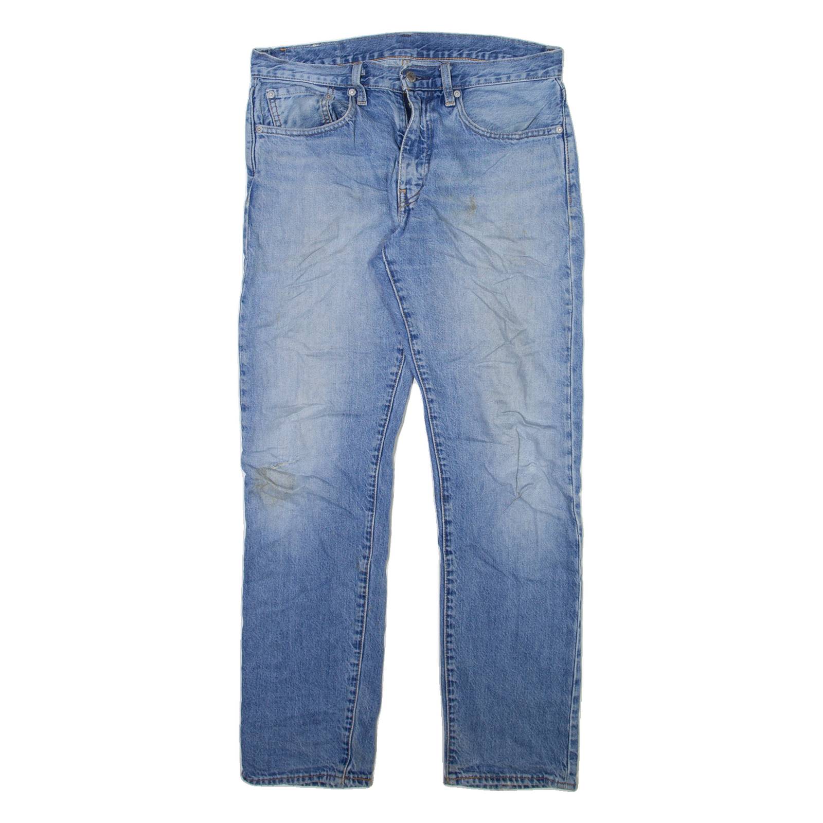 LEVI'S 502 Jeans Mens Blue Regular Tapered Stone Wash W31 L32
