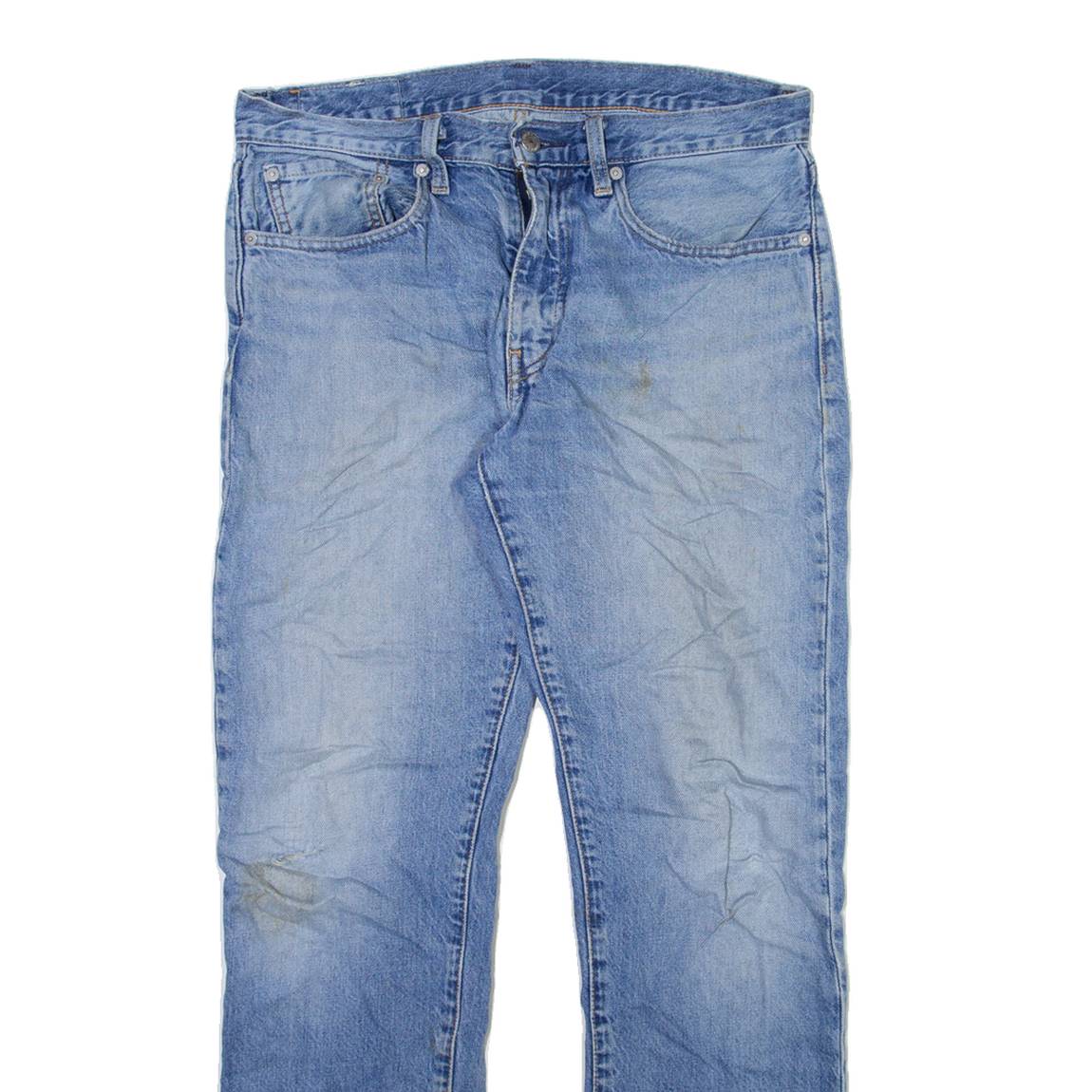 LEVI'S 502 Jeans Mens Blue Regular Tapered Stone Wash W31 L32