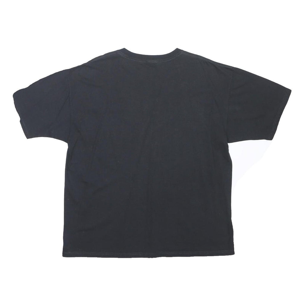 CHASE AUTHENTICS Mens Black Champion Graphic T-Shirt 2XL Short Sleeve Crew Neck