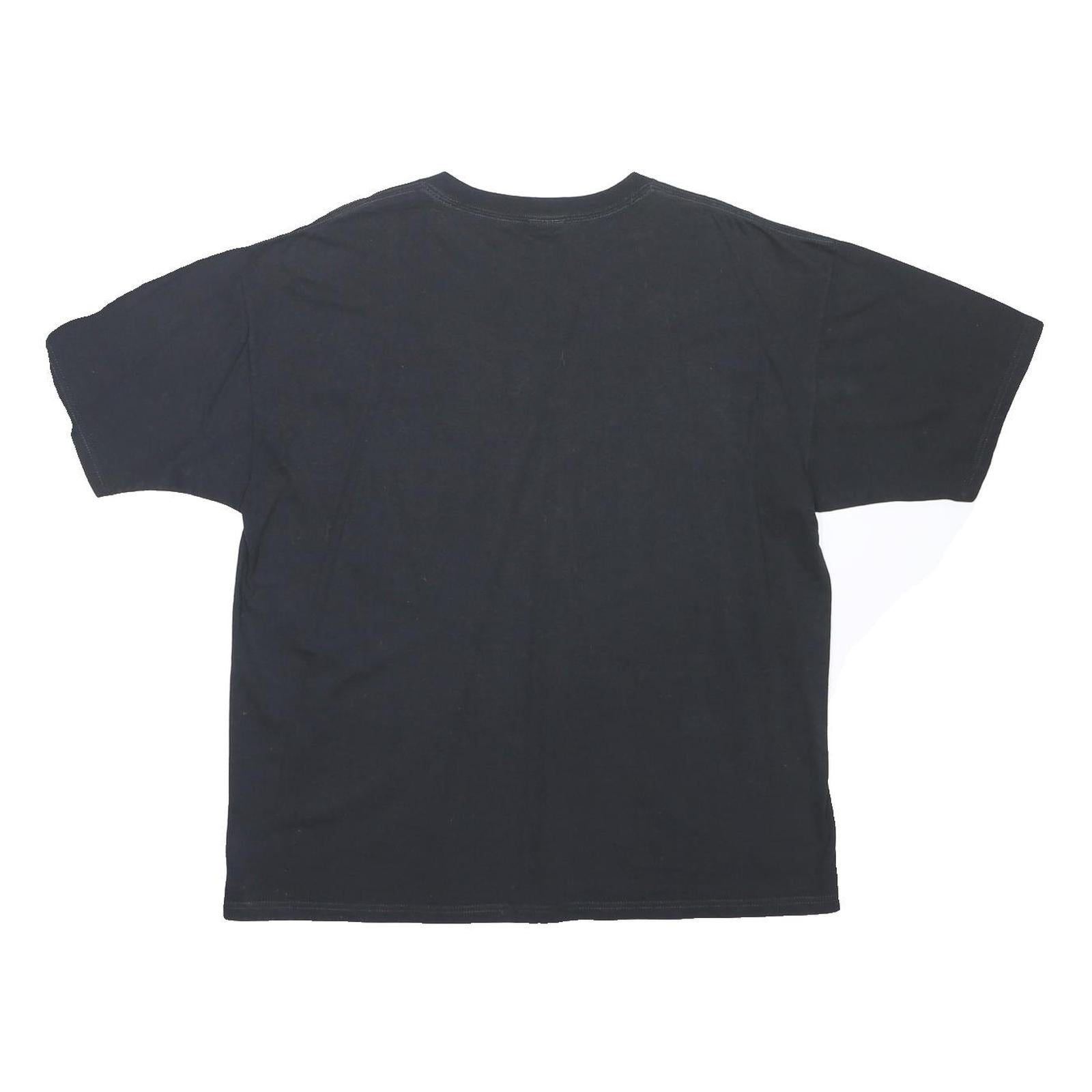 CHASE AUTHENTICS Mens Black Champion Graphic T-Shirt 2XL Short Sleeve Crew Neck