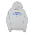 NIKE Womens Grey The Academy Volleyball Hoodie L Cotton Blend Pullover