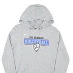 NIKE Womens Grey The Academy Volleyball Hoodie L Cotton Blend Pullover
