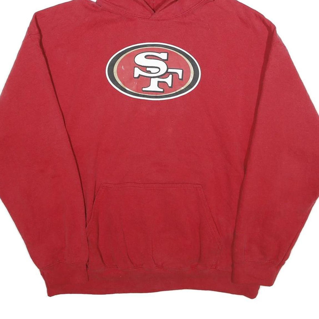 NFL Mens Red San Francisco 49ers Pullover Hoodie XL Cotton Blend