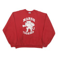 JERZEES Womens Red Marsh Tigers Crew Neck L Cotton Blend Sweatshirt Pullover