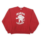 JERZEES Womens Red Marsh Tigers Crew Neck L Cotton Blend Sweatshirt Pullover