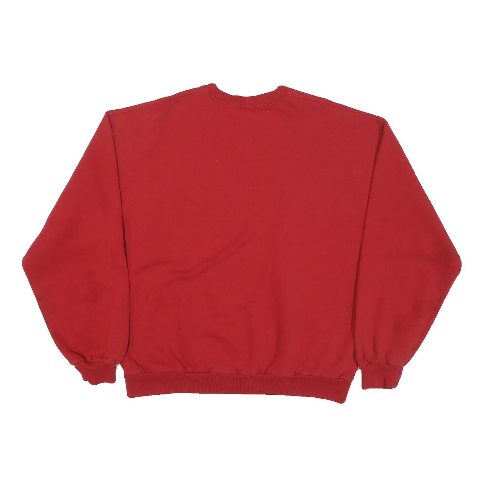 JERZEES Womens Red Marsh Tigers Crew Neck L Cotton Blend Sweatshirt Pullover