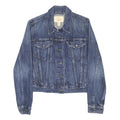 LEVI'S Girls Blue Denim Jacket M Cotton Blend Button Closure Classic Fit