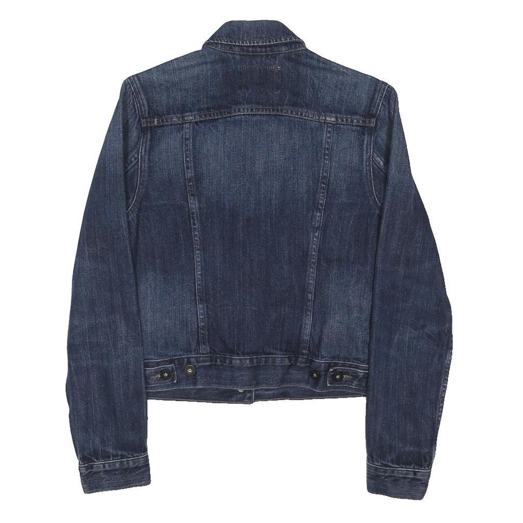 LEVI'S Girls Blue Denim Jacket M Cotton Blend Button Closure Classic Fit