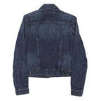 LEVI'S Girls Blue Denim Jacket M Cotton Blend Button Closure Classic Fit