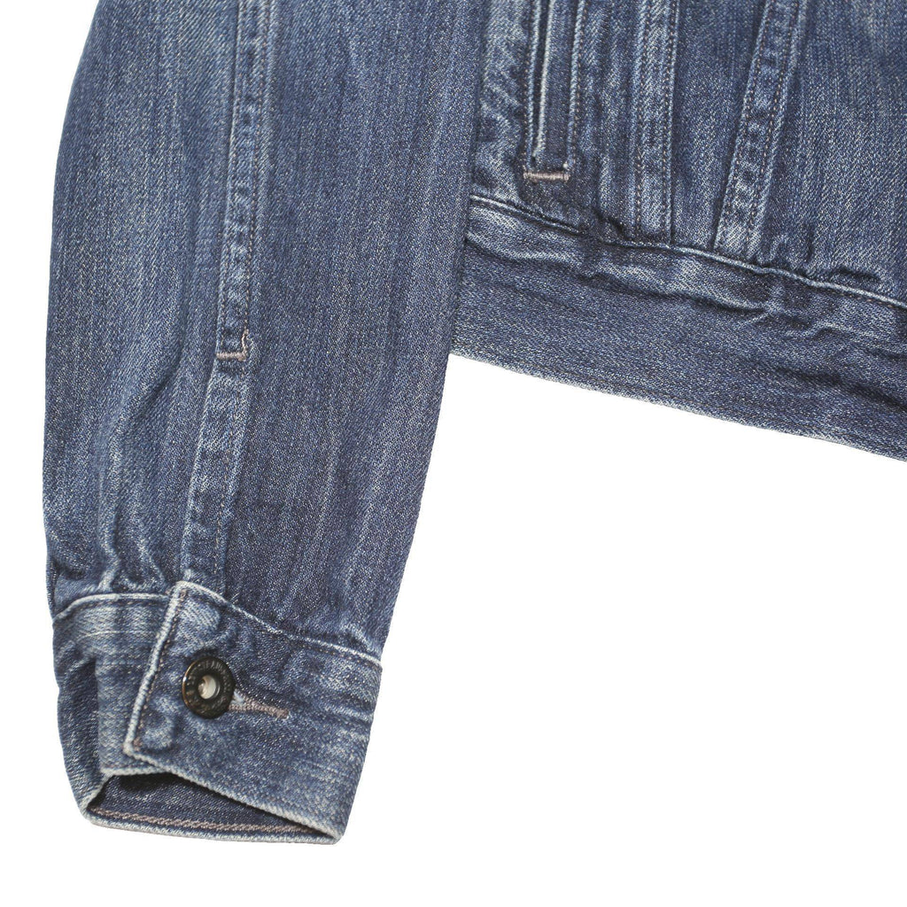 LEVI'S Girls Blue Denim Jacket M Cotton Blend Button Closure Classic Fit