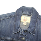 LEVI'S Girls Blue Denim Jacket M Cotton Blend Button Closure Classic Fit
