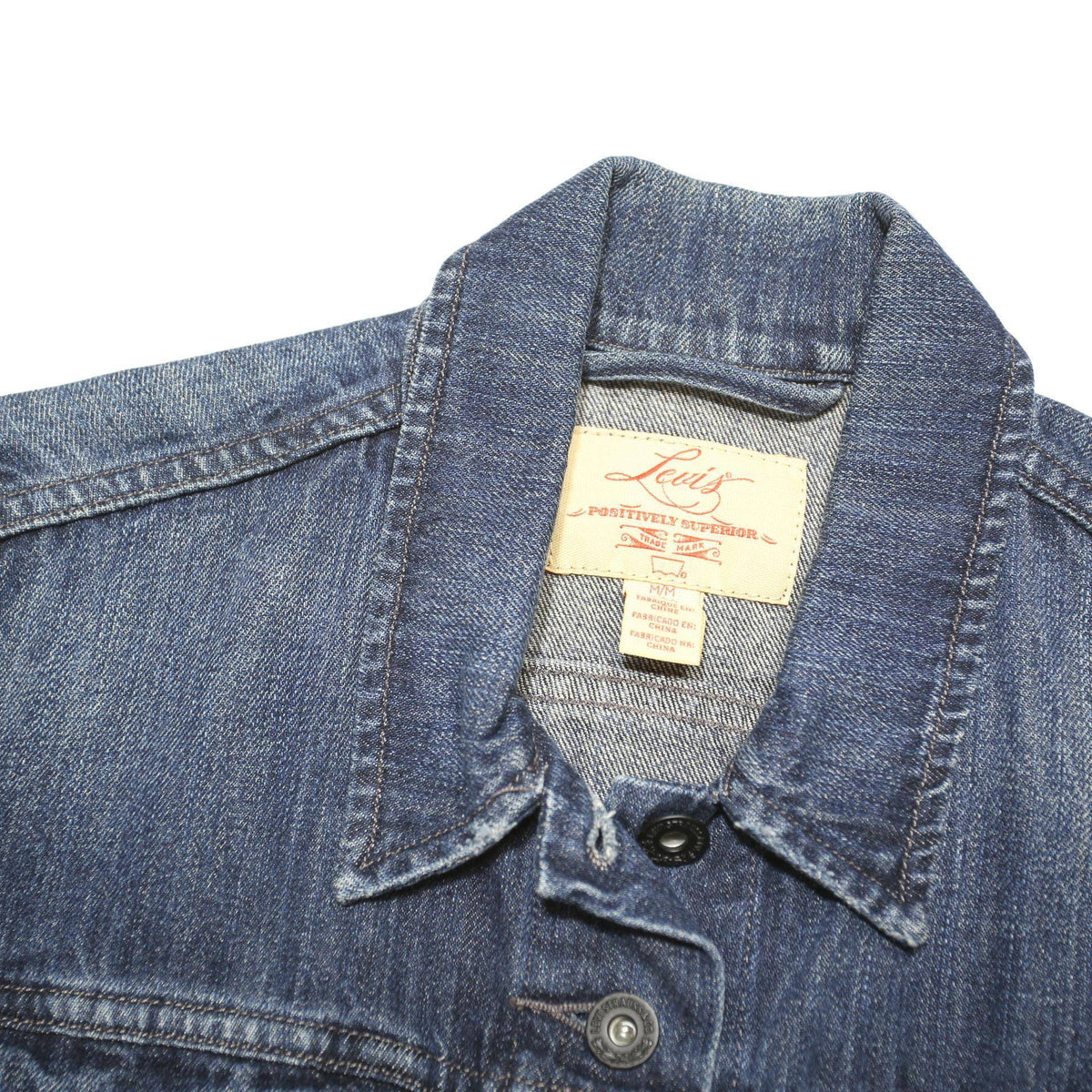 LEVI'S Girls Blue Denim Jacket M Cotton Blend Button Closure Classic Fit