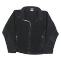 NIKE Womens Black Polyester Fleece Jacket M Zip Outdoor Casual Sportswear