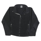 NIKE Womens Black Polyester Fleece Jacket M Zip Outdoor Casual Sportswear