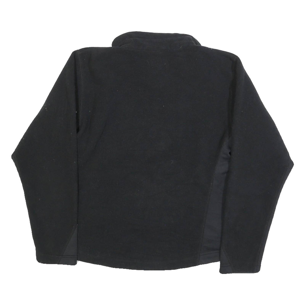 NIKE Womens Black Polyester Fleece Jacket M Zip Outdoor Casual Sportswear
