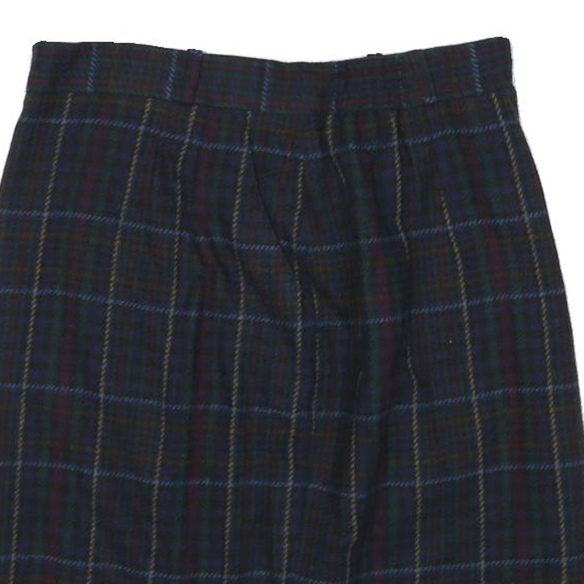 LIT ANNA Womens Blue Check Pencil Knee Length Woven Skirt M Classic Polyester