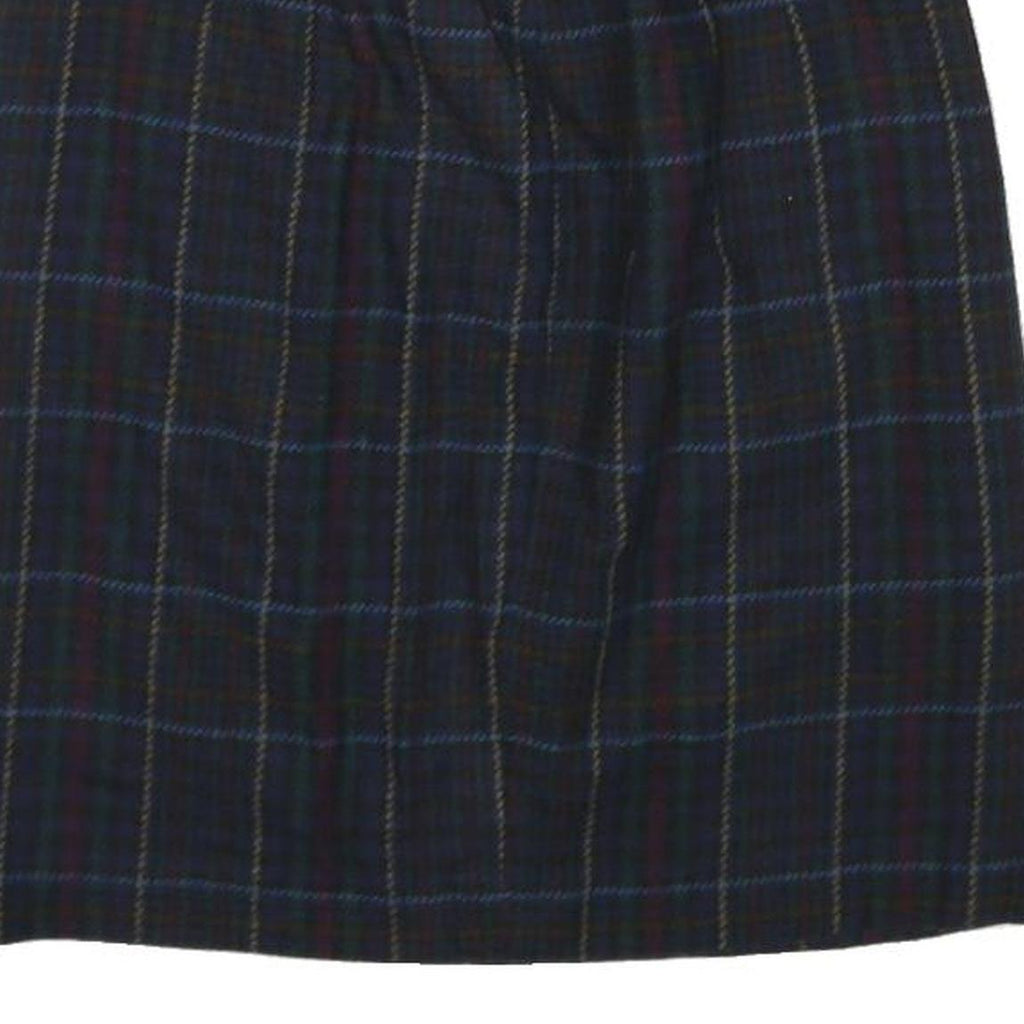 LIT ANNA Womens Blue Check Pencil Knee Length Woven Skirt M Classic Polyester