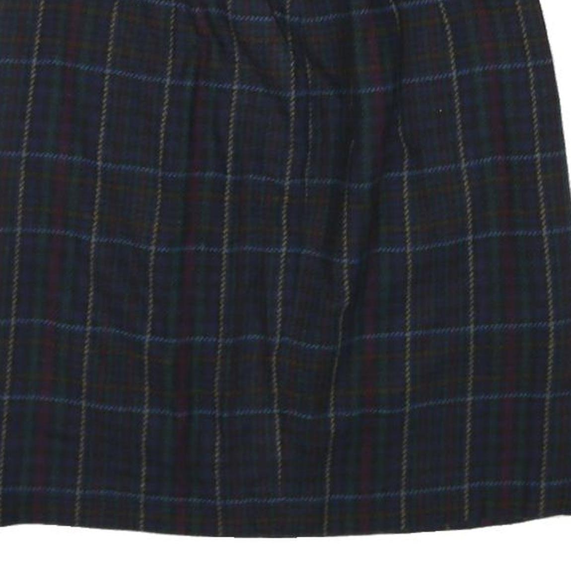 LIT ANNA Womens Blue Check Pencil Knee Length Woven Skirt M Classic Polyester