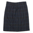 LIT ANNA Womens Blue Check Pencil Knee Length Woven Skirt M Classic Polyester