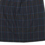 LIT ANNA Womens Blue Check Pencil Knee Length Woven Skirt M Classic Polyester
