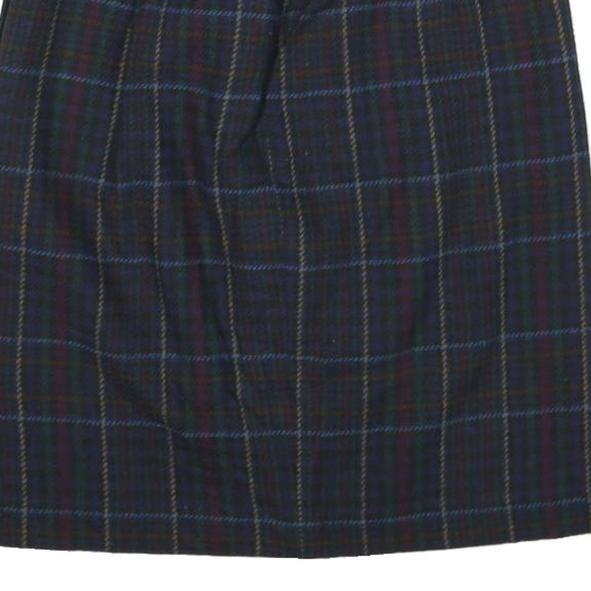 LIT ANNA Womens Blue Check Pencil Knee Length Woven Skirt M Classic Polyester