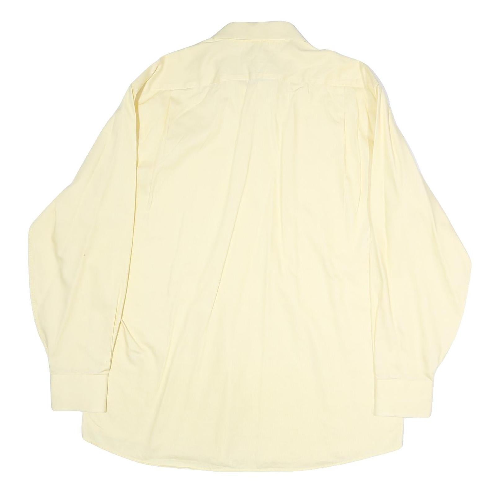 TOMMY HILFIGER Mens Yellow Shirt L Classic Cotton Long Sleeve Button Down