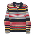 TOMMY HILFIGER Womens Navy Red Yellow Striped Long Sleeve Polo Shirt XS